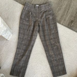 Aritzia Babaton Plaid Trousers